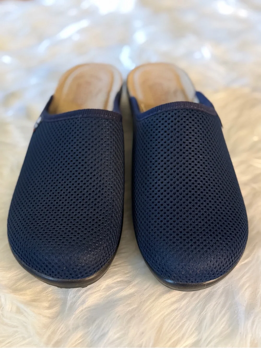 FlyFlot NEW!!! Men's Navy Mesh anti shock Slip-On Loafers